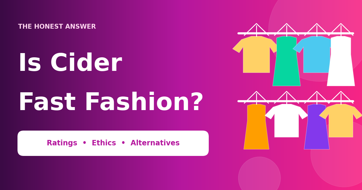Is Cider Fast Fashion?
